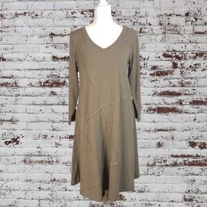 Thyme & Honey Sz S Dress Logenlook dark taupe